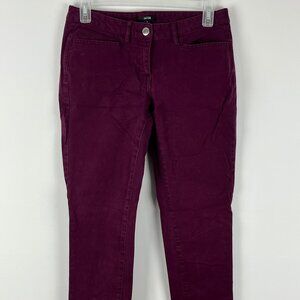 Jacob Chino Jeans Size 2 Waist 29 Inseam 30 Rise 7 Purple Skinny Cotton Spandex